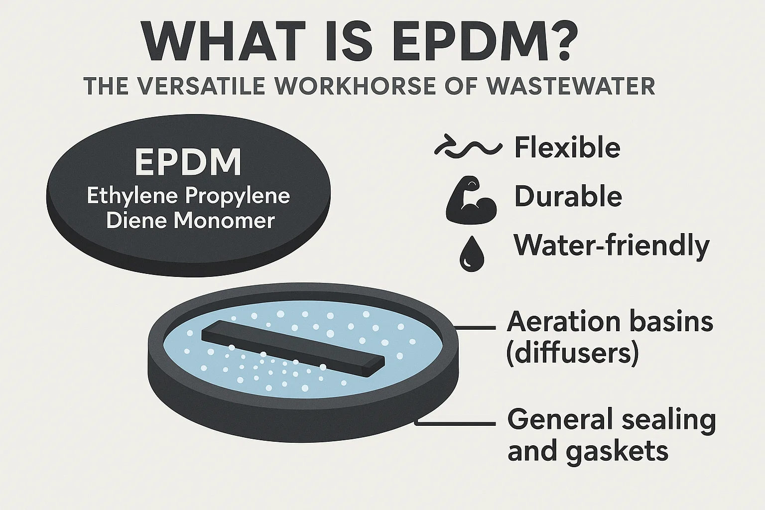 EPDM กับเมมเบรน PTFE: คู่มือฉบับสมบูรณ์สำหรับการบำบัดน้ำเสีย